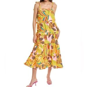 Flora Bea NYC Carey Dress Multicolor Maxi Dress size S